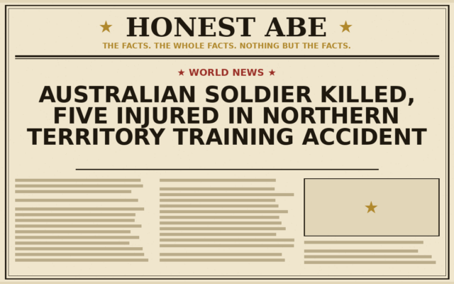 Australian Soldier Killed, Five Injured in Northern Territory Training Accident