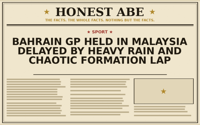 Bahrain GP Held in Malaysia Delayed by Heavy Rain and Chaotic Formation Lap