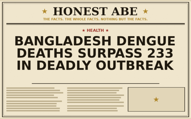 Bangladesh Dengue Deaths Surpass 233 in Deadly Outbreak