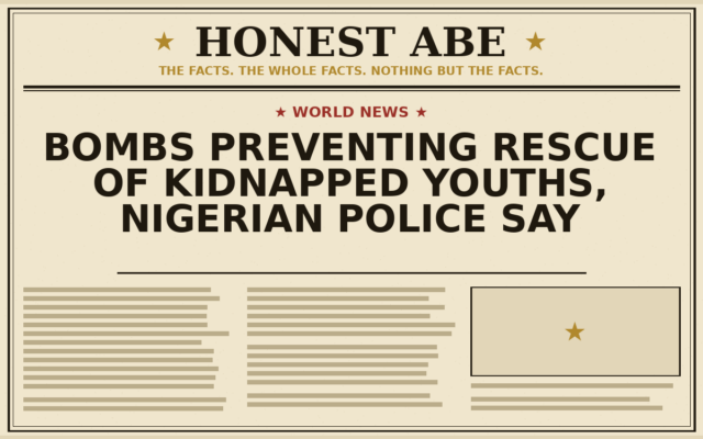 Bombs Preventing Rescue of Kidnapped Youths, Nigerian Police Say