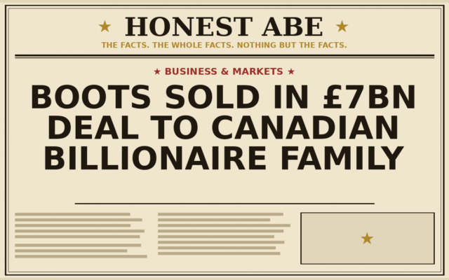 Boots Sold in £7bn Deal to Canadian Billionaire Family