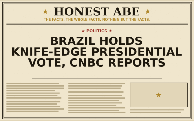 Brazil Holds Knife-Edge Presidential Vote, CNBC Reports