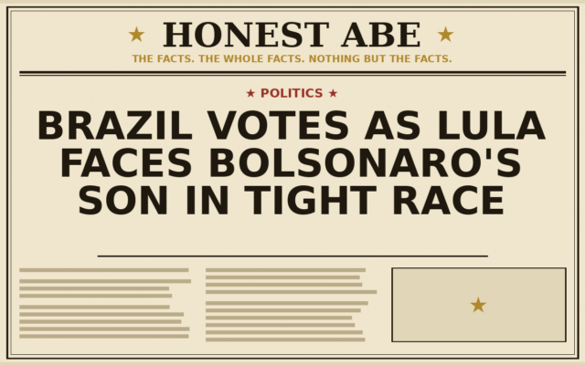 Brazil Votes as Lula Faces Bolsonaro’s Son in Tight Race