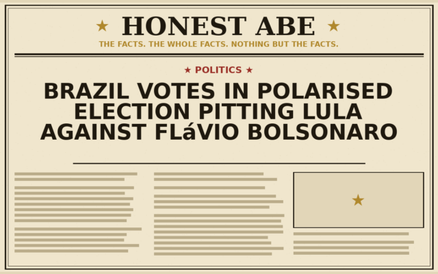 Brazil Votes in Polarised Election Pitting Lula Against Flávio Bolsonaro