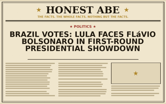 Brazil Votes: Lula Faces Flávio Bolsonaro in First-Round Presidential Showdown