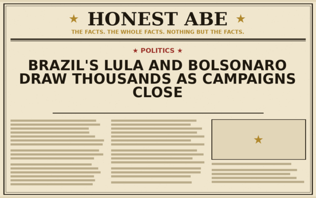Brazil’s Lula and Bolsonaro Draw Thousands as Campaigns Close