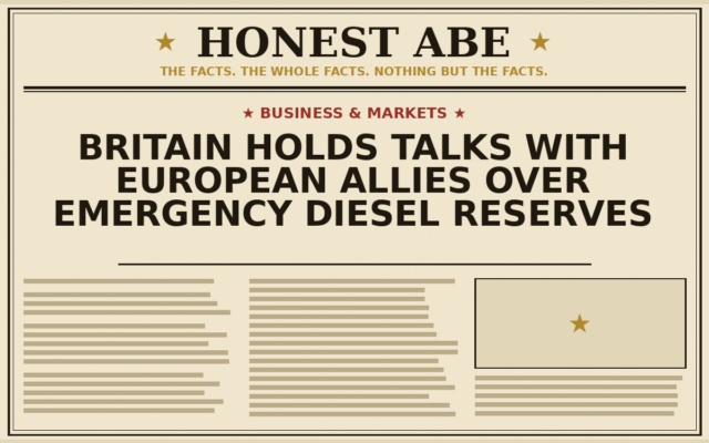 Britain Holds Talks With European Allies Over Emergency Diesel Reserves