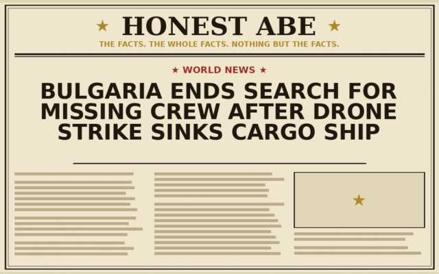Bulgaria Ends Search for Missing Crew After Drone Strike Sinks Cargo Ship
