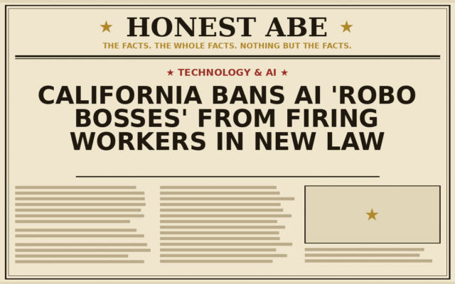 California Bans AI ‘Robo Bosses’ From Firing Workers in New Law