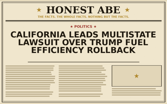California Leads Multistate Lawsuit Over Trump Fuel Efficiency Rollback