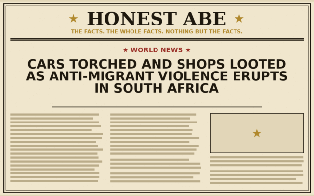 Cars Torched and Shops Looted as Anti-Migrant Violence Erupts in South Africa