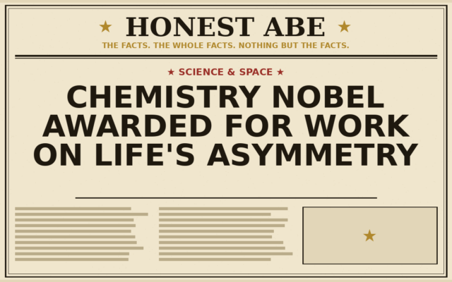 Chemistry Nobel Awarded for Work on Life’s Asymmetry
