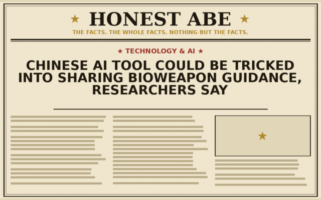 Chinese AI Tool Could Be Tricked Into Sharing Bioweapon Guidance, Researchers Say