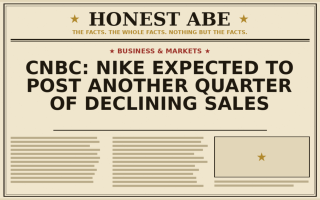 CNBC: Nike Expected to Post Another Quarter of Declining Sales