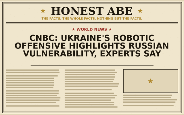 CNBC: Ukraine’s Robotic Offensive Highlights Russian Vulnerability, Experts Say