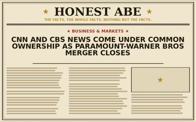 CNN and CBS News Come Under Common Ownership as Paramount-Warner Bros Merger Closes