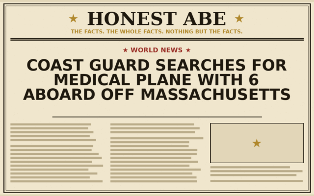 Coast Guard Searches for Medical Plane With 6 Aboard Off Massachusetts
