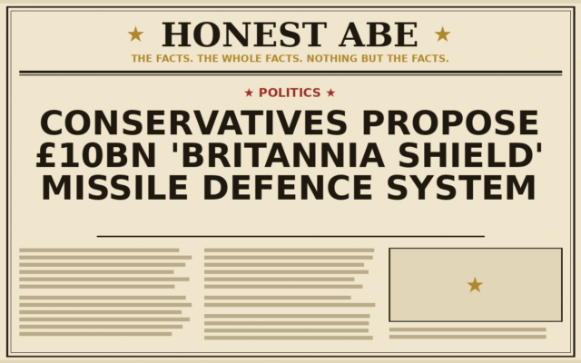 Conservatives Propose £10bn ‘Britannia Shield’ Missile Defence System
