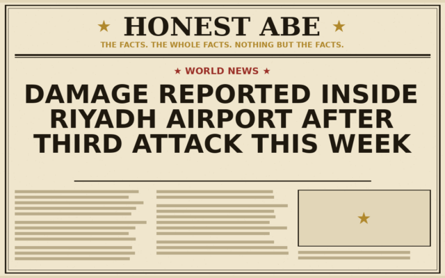 Damage Reported Inside Riyadh Airport After Third Attack This Week