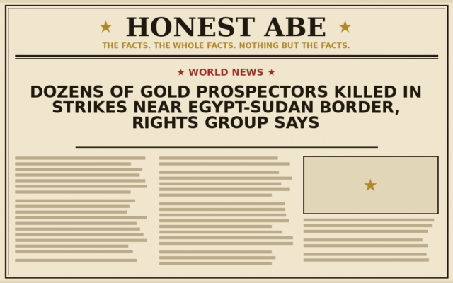 Dozens of Gold Prospectors Killed in Strikes Near Egypt-Sudan Border, Rights Group Says