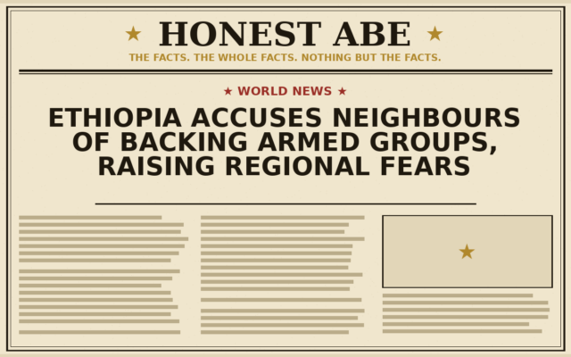 Ethiopia Accuses Neighbours of Backing Armed Groups, Raising Regional Fears