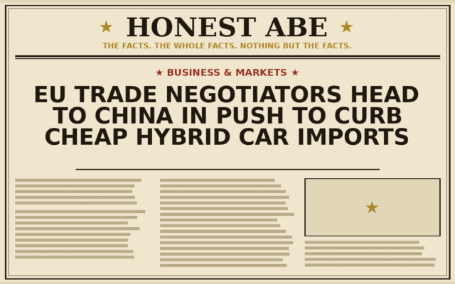 EU Trade Negotiators Head to China in Push to Curb Cheap Hybrid Car Imports