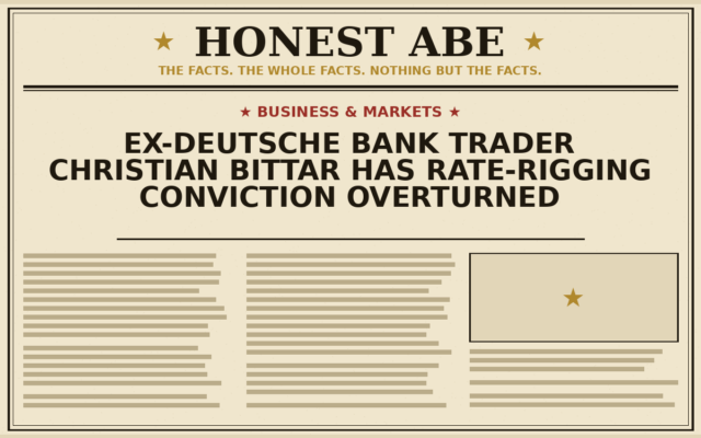 Ex-Deutsche Bank Trader Christian Bittar Has Rate-Rigging Conviction Overturned
