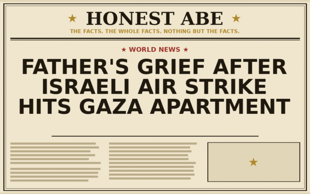 Father’s Grief After Israeli Air Strike Hits Gaza Apartment