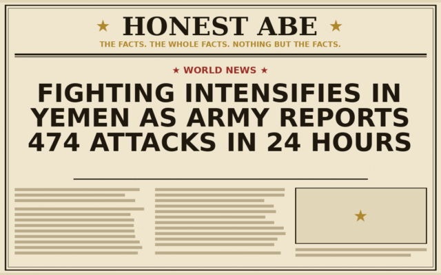 Fighting Intensifies in Yemen as Army Reports 474 Attacks in 24 Hours