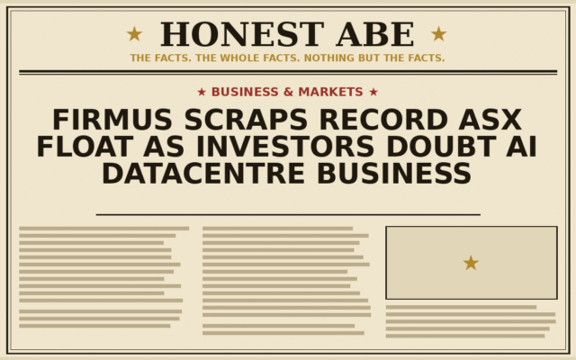 Firmus Scraps Record ASX Float as Investors Doubt AI Datacentre Business