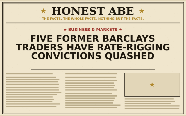 Five Former Barclays Traders Have Rate-Rigging Convictions Quashed