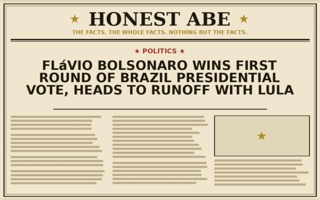 Flávio Bolsonaro Wins First Round of Brazil Presidential Vote, Heads to Runoff With Lula