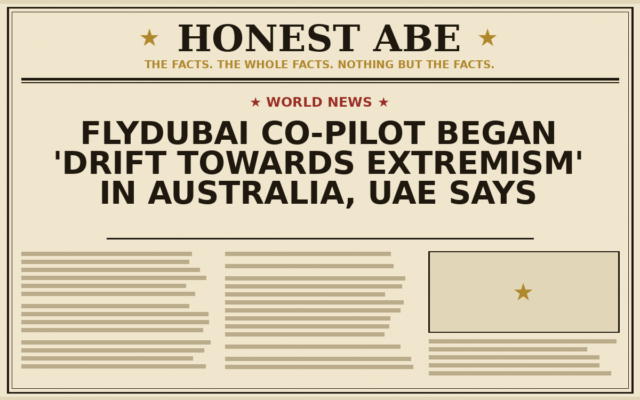 Flydubai Co-Pilot Began ‘Drift Towards Extremism’ in Australia, UAE Says
