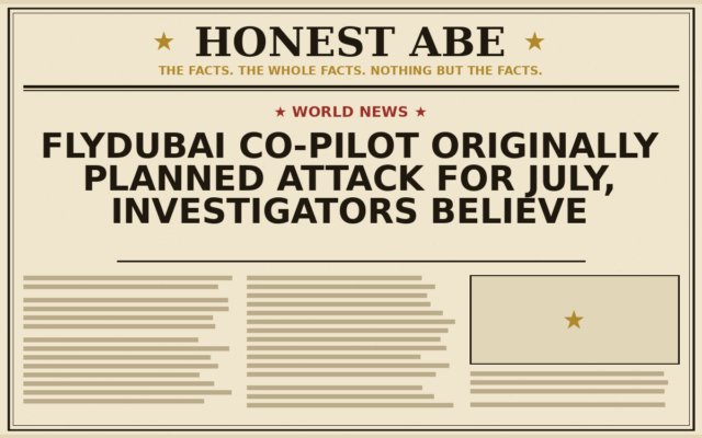Flydubai Co-Pilot Originally Planned Attack for July, Investigators Believe