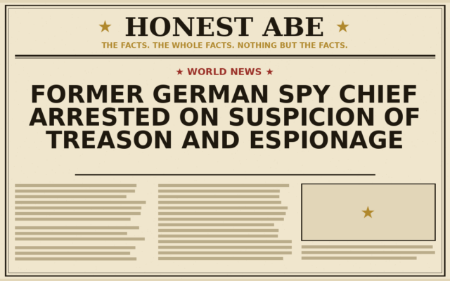 Former German Spy Chief Arrested on Suspicion of Treason and Espionage