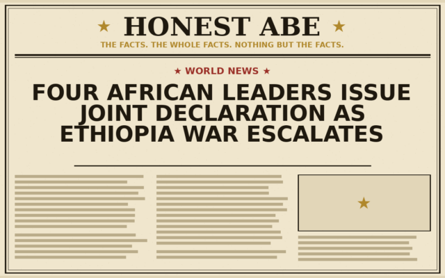 Four African Leaders Issue Joint Declaration as Ethiopia War Escalates