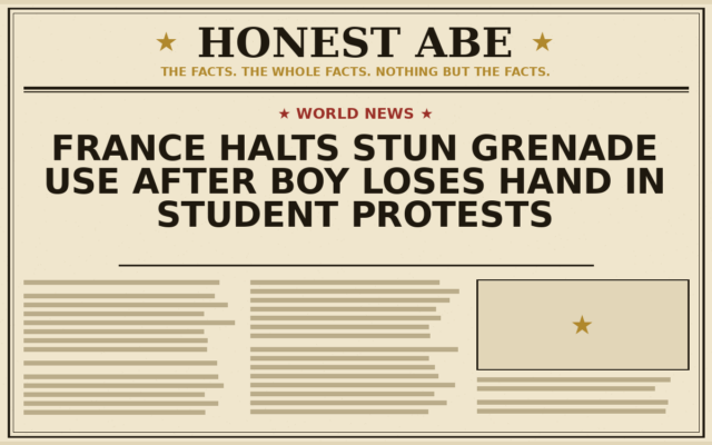 France Halts Stun Grenade Use After Boy Loses Hand in Student Protests