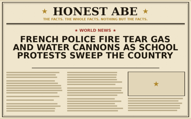 French Police Fire Tear Gas and Water Cannons as School Protests Sweep the Country