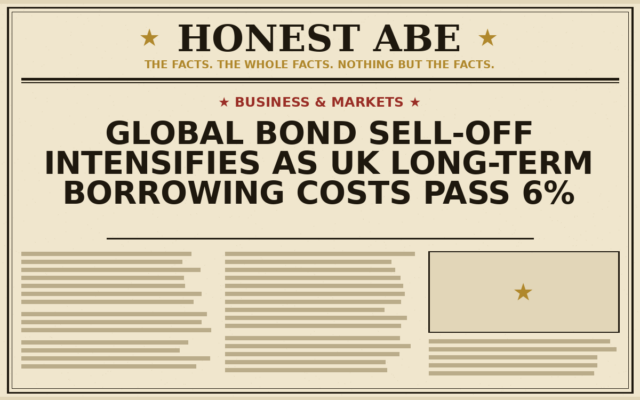 Global Bond Sell-Off Intensifies as UK Long-Term Borrowing Costs Pass 6%