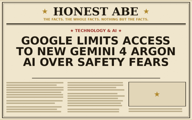 Google Limits Access to New Gemini 4 Argon AI Over Safety Fears