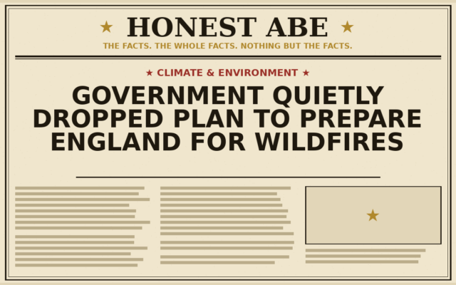 Government Quietly Dropped Plan to Prepare England for Wildfires