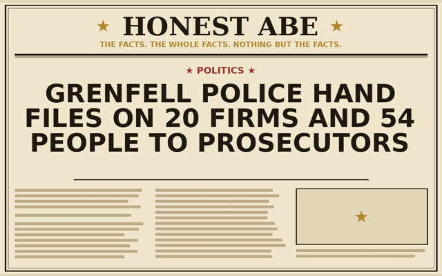 Grenfell Police Hand Files on 20 Firms and 54 People to Prosecutors