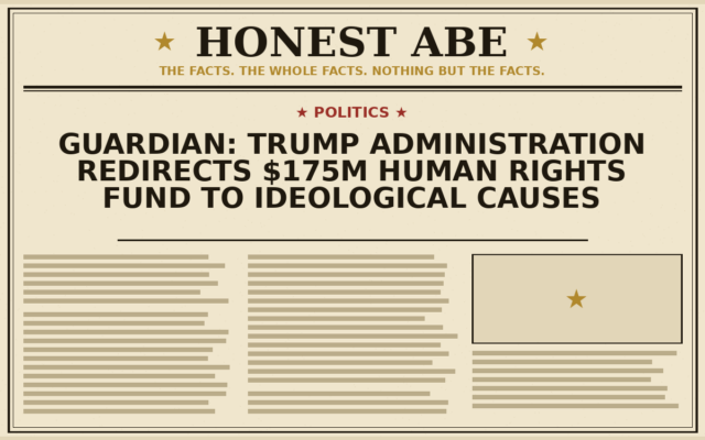 Guardian: Trump Administration Redirects $175M Human Rights Fund to Ideological Causes