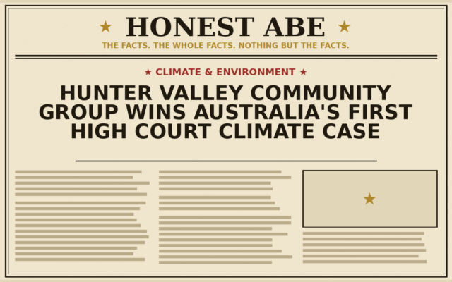 Hunter Valley Community Group Wins Australia’s First High Court Climate Case