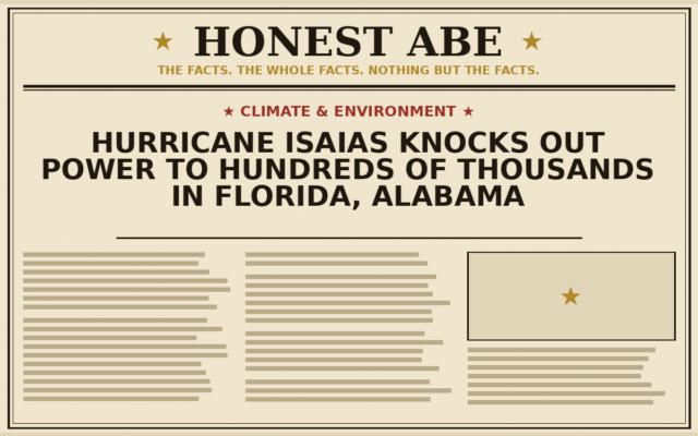 Hurricane Isaias Knocks Out Power to Hundreds of Thousands in Florida, Alabama