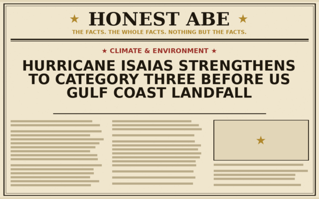 Hurricane Isaias Strengthens to Category Three Before US Gulf Coast Landfall