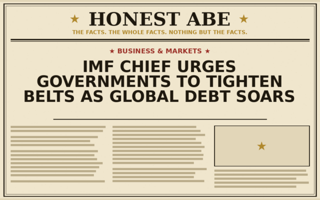 IMF Chief Urges Governments to Tighten Belts as Global Debt Soars