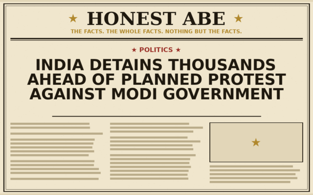 India Detains Thousands Ahead of Planned Protest Against Modi Government