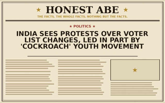 India Sees Protests Over Voter List Changes, Led in Part by ‘Cockroach’ Youth Movement