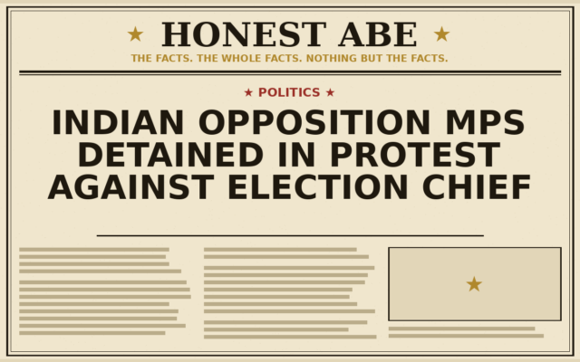 Indian Opposition MPs Detained in Protest Against Election Chief
